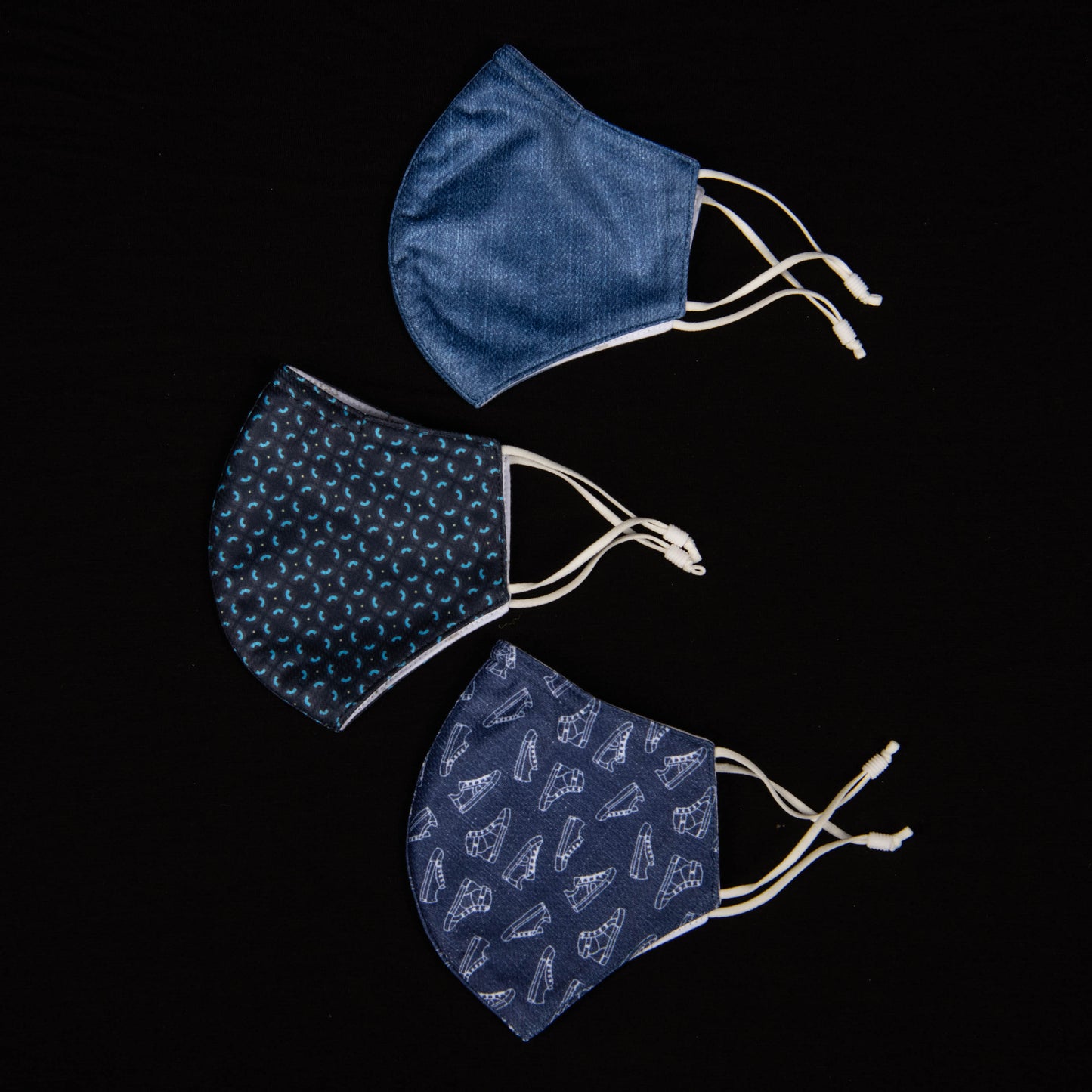 Adult "Got the Blues" with Adjustable Ear Loops 3-Pack