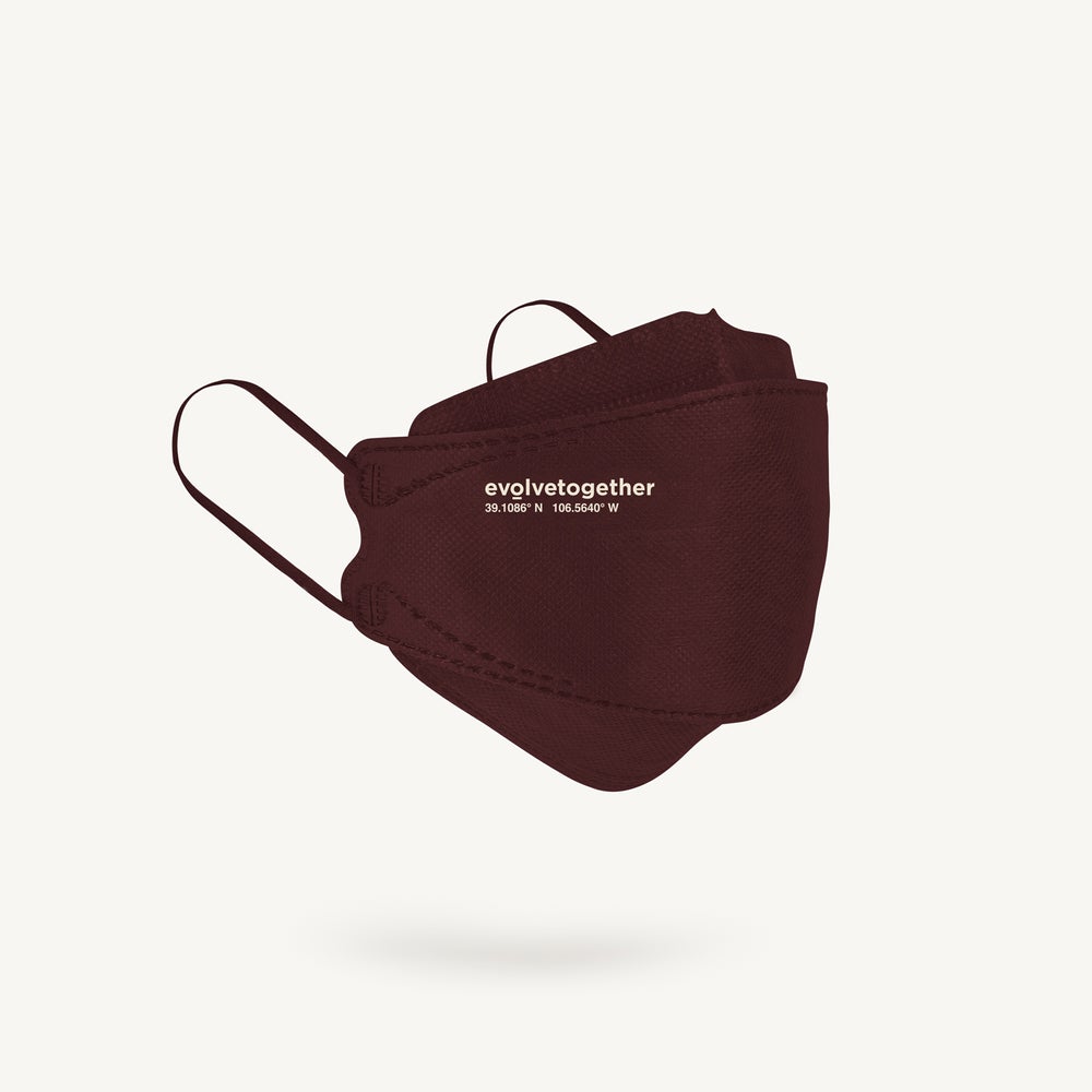 evolvetogether™ Burgundy Disposable KN95 Face Masks (5 Pack)