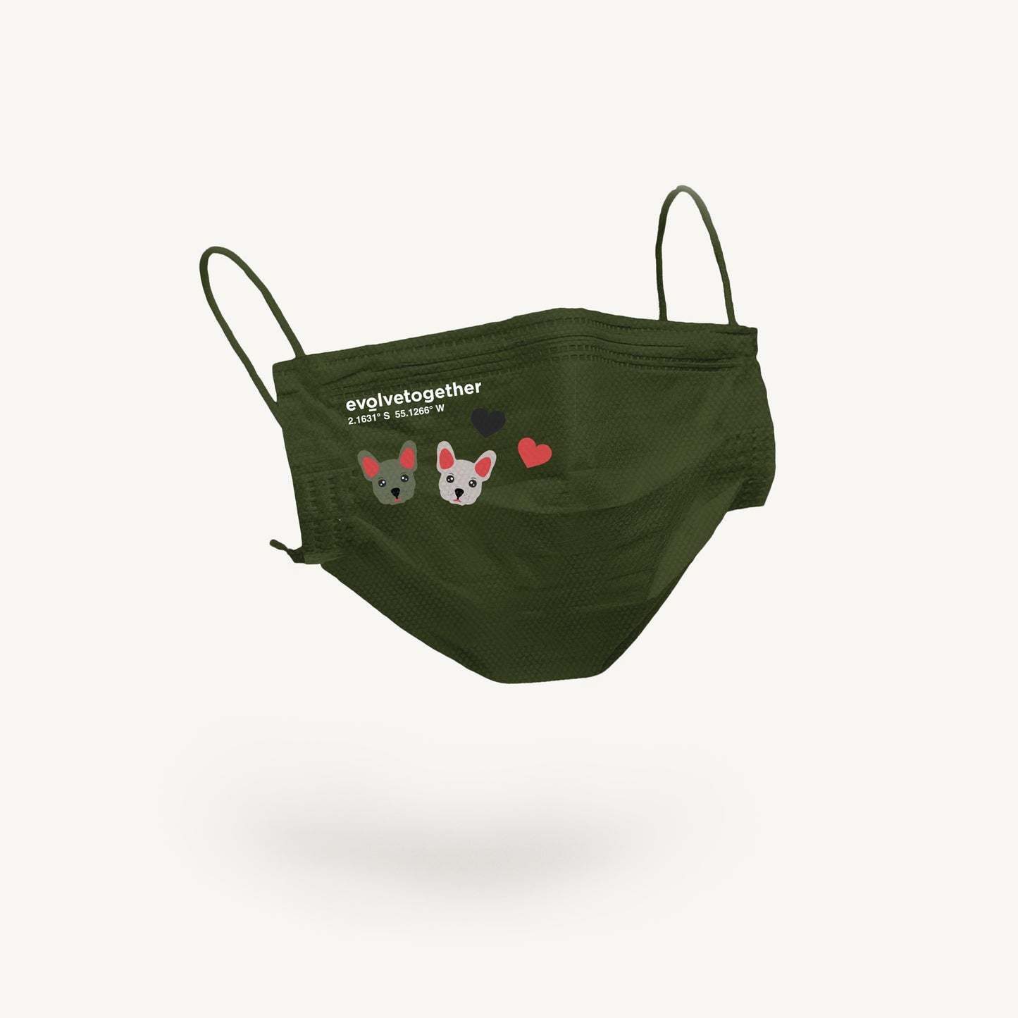 AMAZONIA-Kids Green Face Masks with Decals