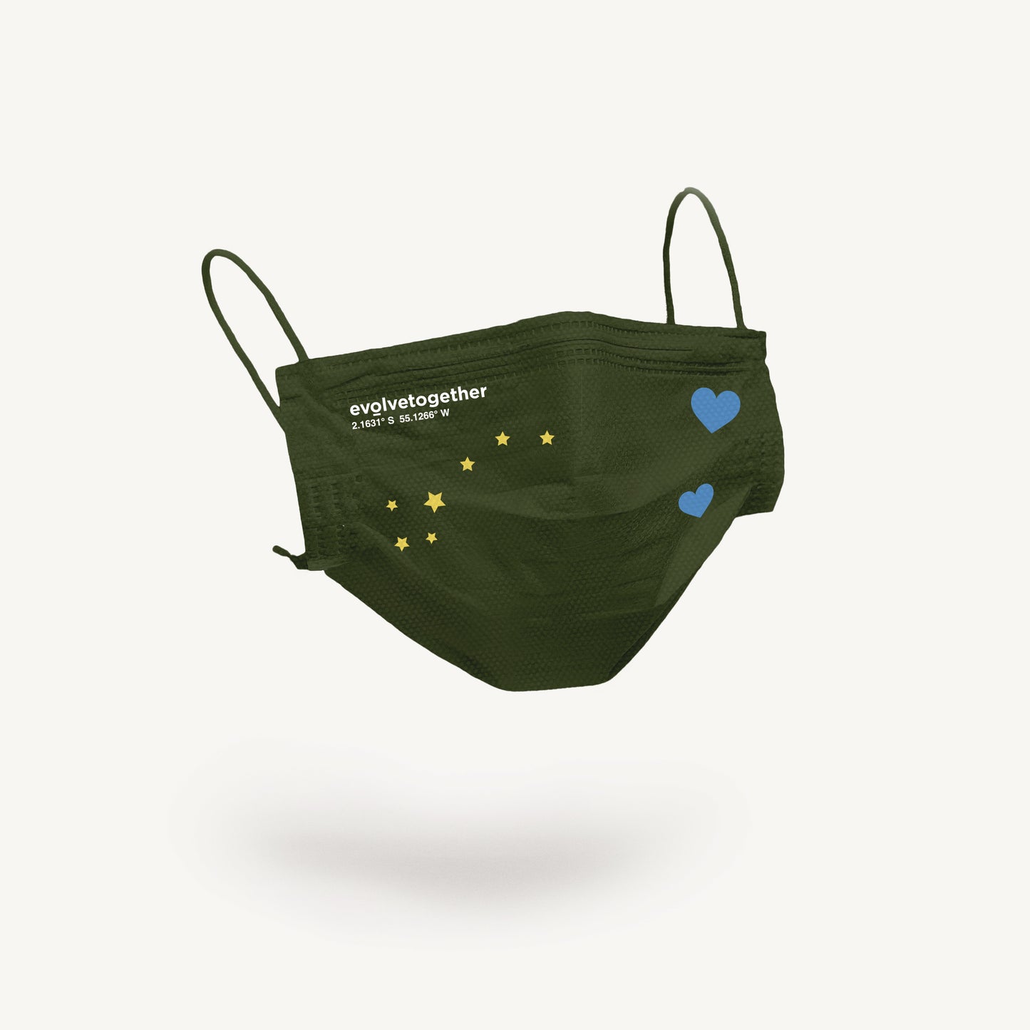 AMAZONIA-Kids Green Face Masks with Decals