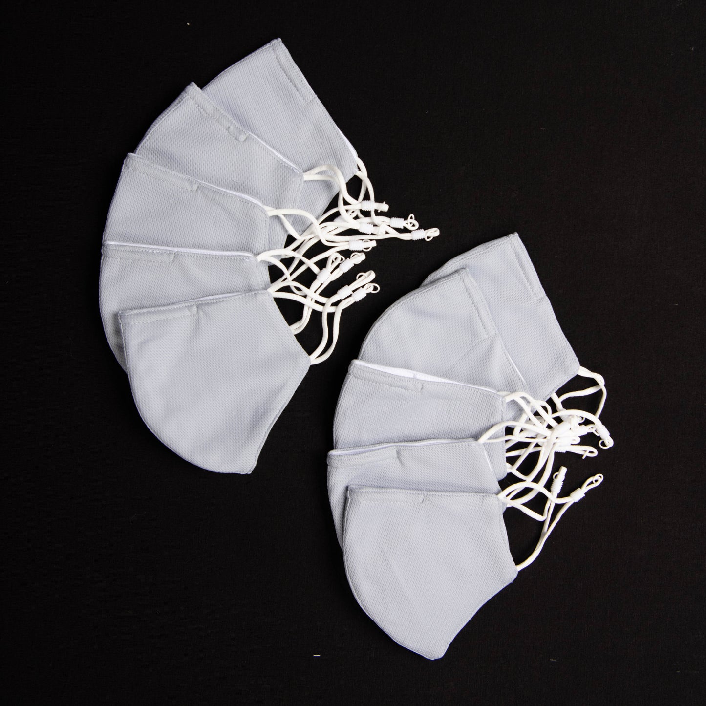 Adult Cloth Masks with Adjustable Ear Loops-Solid Grey-Value 10-Pack-Available Now!!!