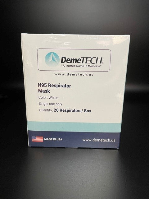 DemeMASK-N95 Respirator Fold Style-Niosh Approved-Made in USA-20 per box
